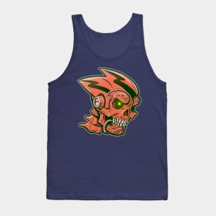 Crimson Skull Bot Tank Top